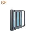 aluminium frame sliding windows with glass panels